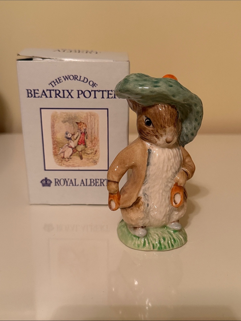 Royal Albert Beatrix Potter Benjamin Bunny figurine in Green & Brown